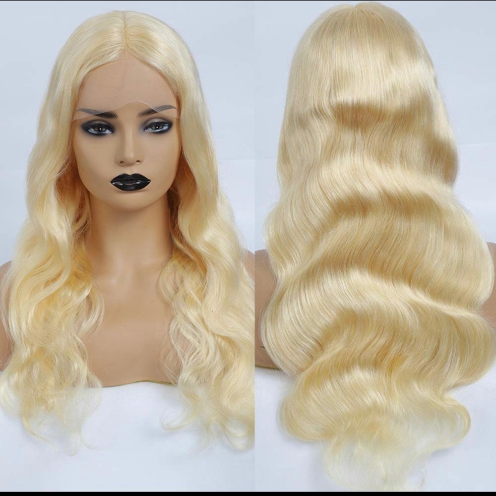 13x4 Human Hair Blonde T-Part Wig 16 in - Picture 2 of 4
